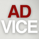AdVice advice logo with grey background
