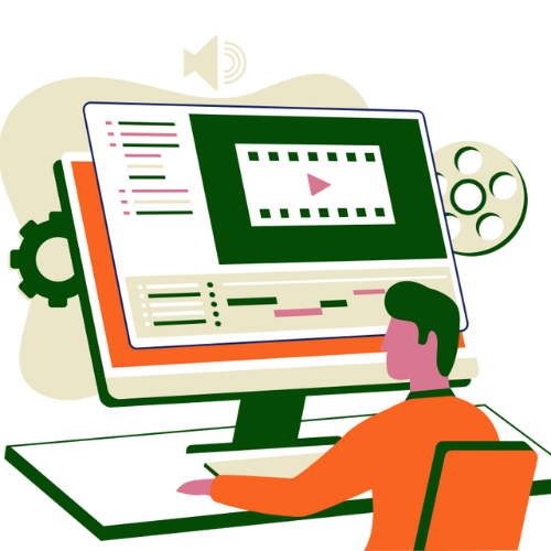video podcast editing service icon