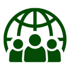 green icon of professional network